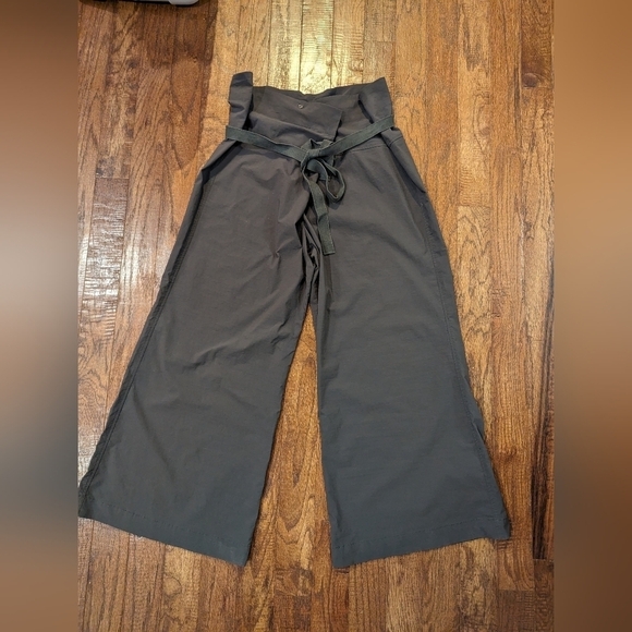 Vintage Y2K TAO Freedom of The Body Wide Leg Boho pants women's Gray size 12 - Picture 9 of 11